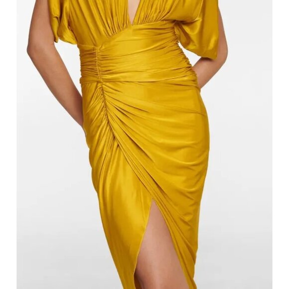 Alexandre Vauthier Amber Ruched Midi Dress NWT 34/2 - Picture 4 of 13